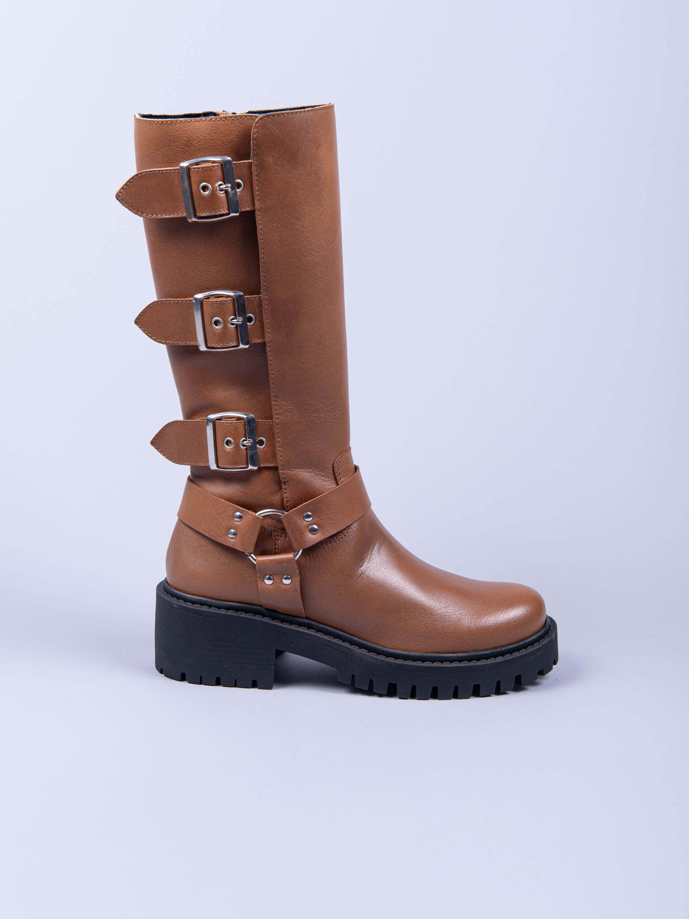 Biker boots clearance brown