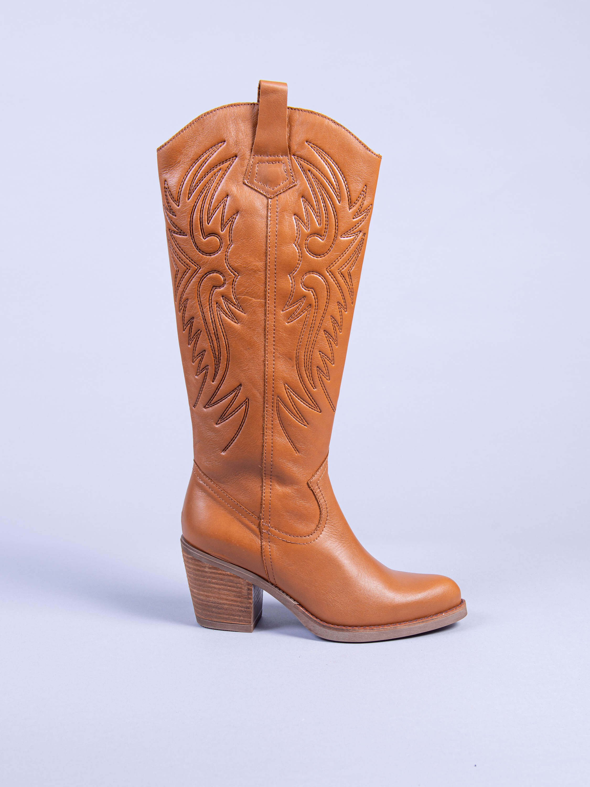 Botas cowboy de mujer marrones. Botas de mujer caña alta. Botas cowboy de calidad