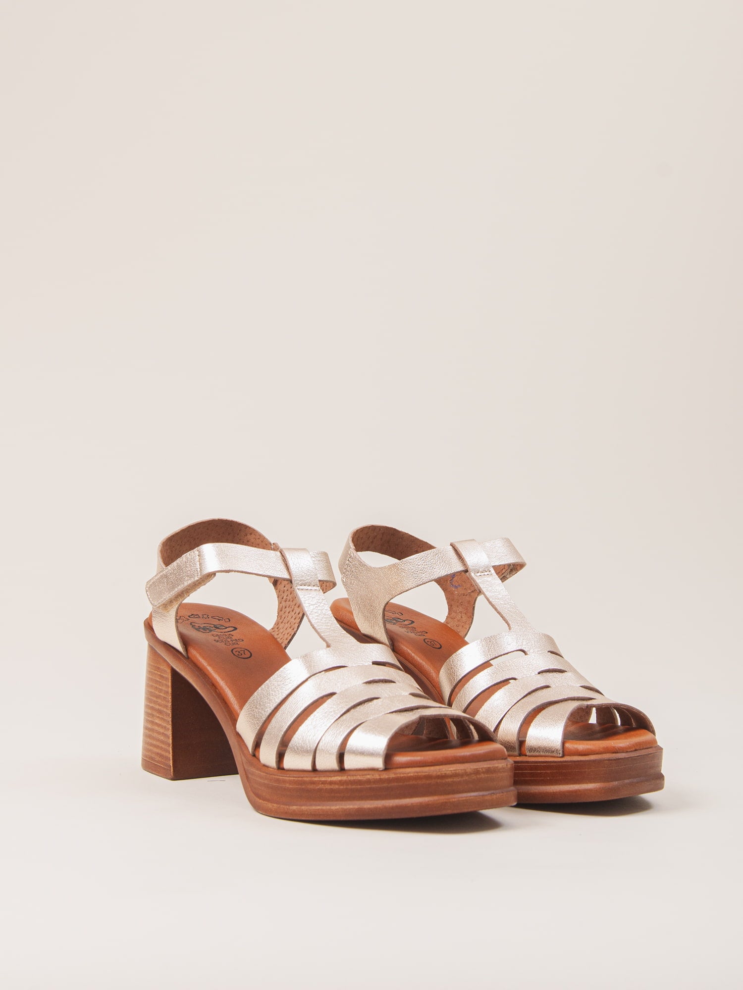 Wide-heeled sandals IGNIS PYRA Silver